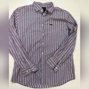 Faconnable Blue Striped Deauville Club Dress Shirt